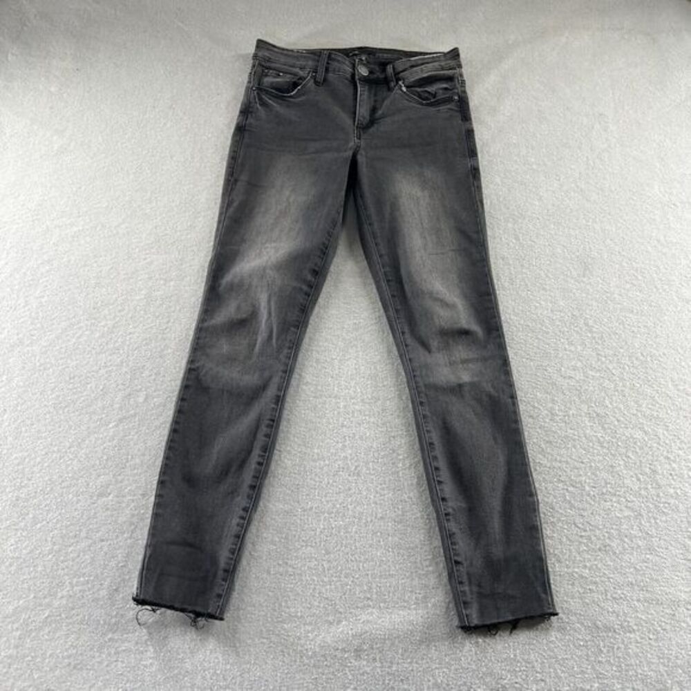 STS Blue‎ Jeans Womens 25 Black Gray Emma Ankle Raw Hem Skinny Edgy Minimalist